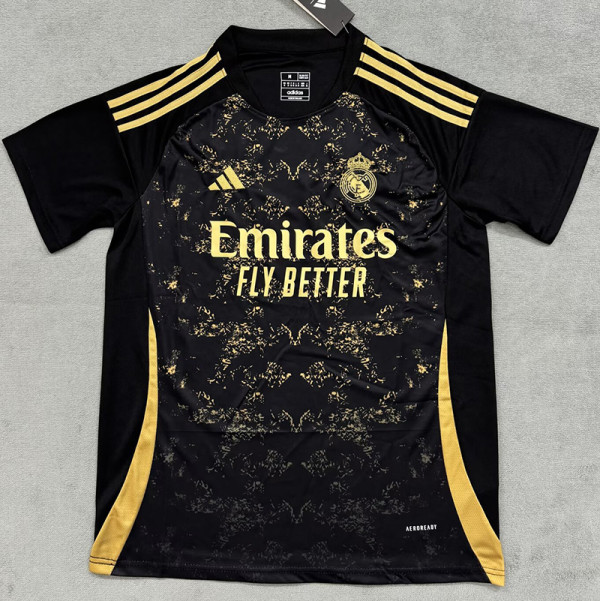 24-25 RMA Black Special Edition Fans Soccer Jersey (黑金前金)