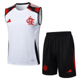 25-26 Flamengo White Tank top and shorts suit #D2560