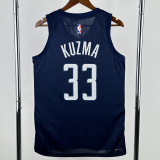 24-25 Wizards KUZMA #33 Royal Blue Top Quality Hot Pressing NBA Jersey (Trapeze Edition)飞人版
