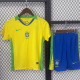 25-26 Brazil Home Kids Soccer Jersey