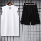 25-26 Brazil White Tank top and shorts suit