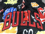BULLS Black City Edition Top Quality NBA Pocket Pants #公牛涂鸦
