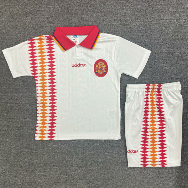 1994 Spain Away Kids Retro Soccer Jersey