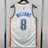 22-23 OKC Thunder WILLIAMS #8 White Top Quality Hot Pressing NBA Jersey