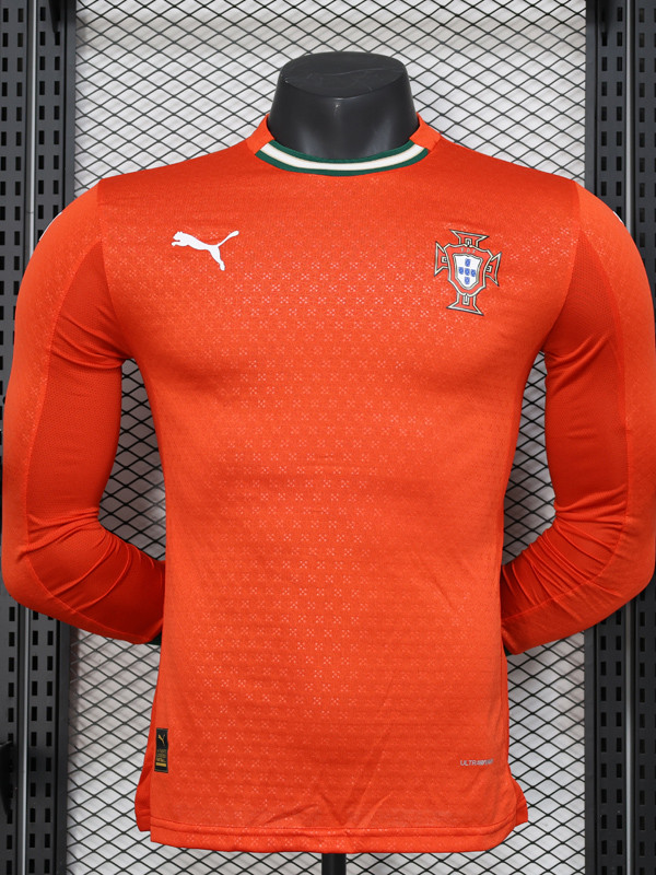 25-26 Portugal Home Long Sleeve Player Version Soccer Jersey (长袖球员)(PM)
