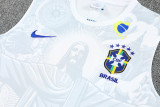 25-26 Brazil White Tank top and shorts suit