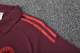 25-26 Bayern Brown Red Polo Tracksuit