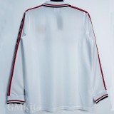 1998 Man Utd White Long Sleeve Retro Soccer Jersey (长袖)