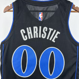 23-24 Dallas Mavericks CHRISTIE #00 Black City Edition Top Quality Hot Pressing NBA Jersey(V领)