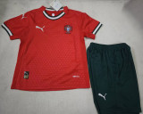 25-26 Portugal Home Kids Soccer Jersey #PM