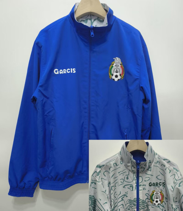 24-25 Mexico Blue & White Double Sided Windbreaker (双面风衣)