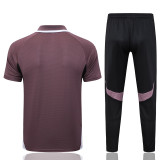 25-26 Man Utd Grey purple Polo Tracksuit #C2537