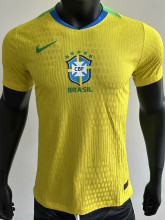 25-26 Brazil Home Player Version Soccer Jersey #带星