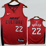 24-25 HEAT BUTLER #22 Red City Edition Top Quality Hot Pressing NBA Jersey (V领）