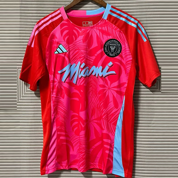 24-25 Inter Miami Red Special Edition Fans Soccer Jersey (红树叶)