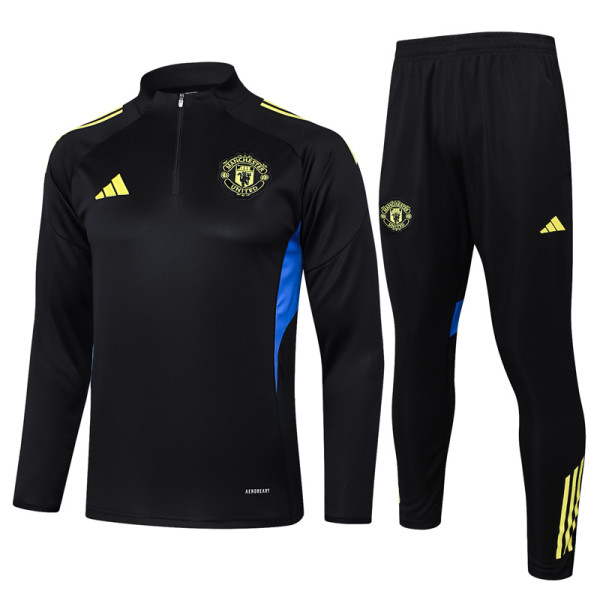 25-26 Man Utd Black Half Pull Tracksuit #B2538(半拉链)