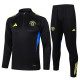 25-26 Man Utd Black Half Pull Tracksuit #B2538(半拉链)
