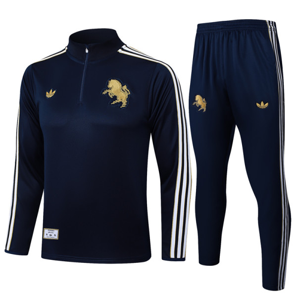 25-26 JUV Royal blue Half Pull Tracksuit #B2503(半拉链)