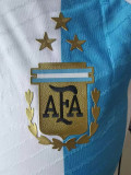 22-23 Argentina Home 3 Stars Player Version Soccer Jersey (三星)