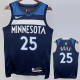 22-23 Timberwolves ROSE #25 Blue Top Quality Hot Pressing NBA Jersey