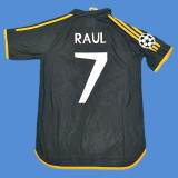 2000-2001 RMA Away Black Retro Soccer Jersey