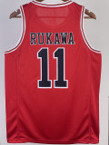2023 SHOHOKU RUKAWA #11 Red Top Quality Hot Pressing NBA Jersey