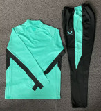 24-25 Bilbao Green Half Pull Tracksuit (Pants Have Pocket)(半拉链)