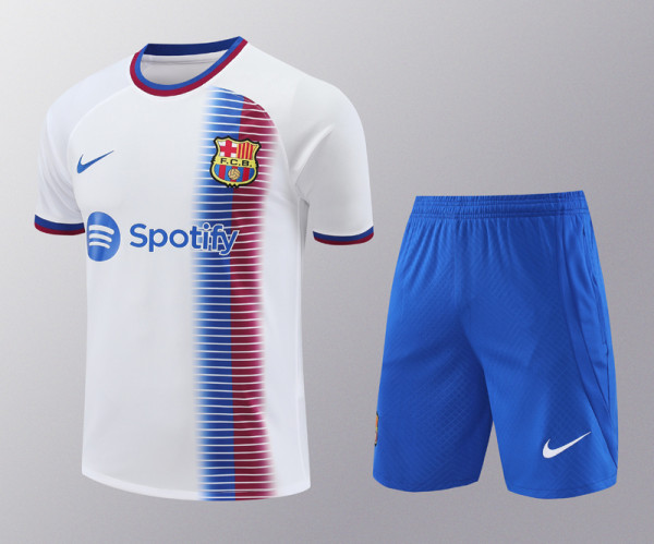24-25 BAR White Training Short Suit
