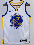 22-23 WARRIORS CURRY #2.974 White Top Quality Hot Pressing NBA Jersey (V领)