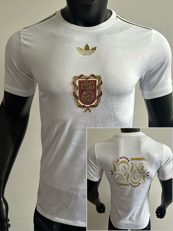 24-25 Bayern White Special Edition Player Version Soccer Jersey (标在中间)