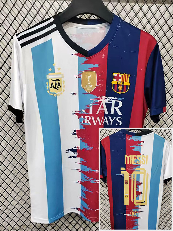 25-26 MESSI #10 Special Edition Fans Soccer Jersey (右蓝白)