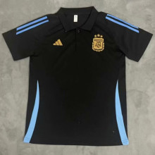 24-25 Argentina Black Polo Short Sleeve (金队标)