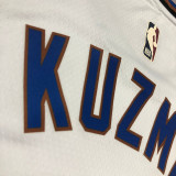 22-23 Wizards KUZMA #33 White Top Quality Hot Pressing NBA Jersey (Retro Logo)