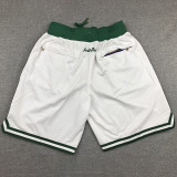 Celtic White City Edition Top Quality NBA Pocket Pants #凯尔特人