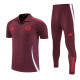 25-26 Bayern Brown Red Polo Tracksuit