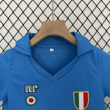 1987-1988 Napoli Home Kids Retro Soccer Jersey