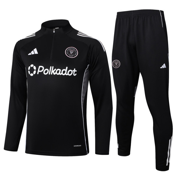 25-26 Inter Miami Black Half Pull Tracksuit #B2521(半拉链)