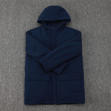 24-25 Napoli Royal Blue Hooded Windbreaker Fabric Cotton Coat #G238