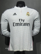 2014-2015 RMA Home Player Version 长袖球员 Long Sleeve Retro Soccer Jersey