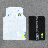 25-26 Brazil White Tank top and shorts suit