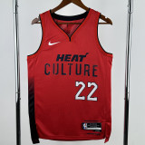 24-25 HEAT BUTLER #22 Red City Edition Top Quality Hot Pressing NBA Jersey (V领）