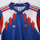 1990-1991 France Home Retro Soccer Jersey