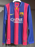 2014-2015 BAR Home Player Version 长袖球员 Long Sleeve Retro Soccer Jersey