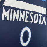 22-23 Timberwolves RUSSELL #0 Blue Top Quality Hot Pressing NBA Jersey