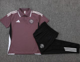 25-26 Man Utd Grey purple Polo Tracksuit #C2537