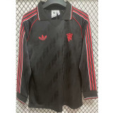 24-25 Man Utd Black Special Retro Edition Long Sleeve Soccer Jersey (长袖)