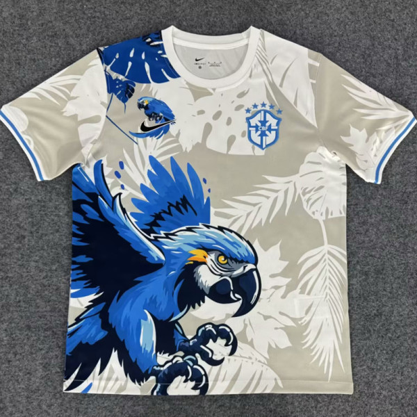 25-26 Brazil White Special Edition Training shirts (蓝队标-鹰)