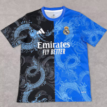25-26 RMA Blue Black Special Edition Fans Training Shirts (龙纹)