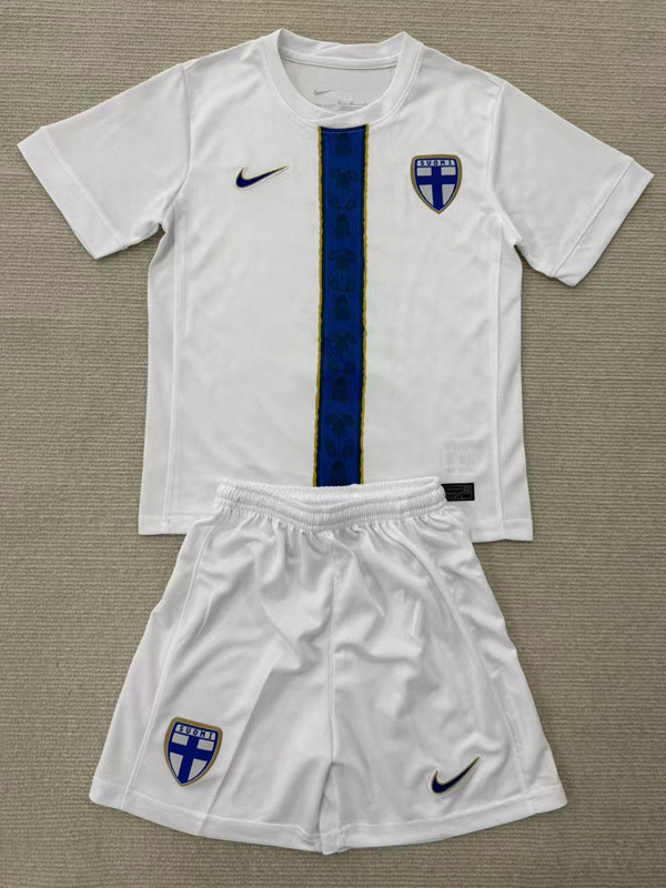 25-26 Finland Home Kids Soccer Jersey