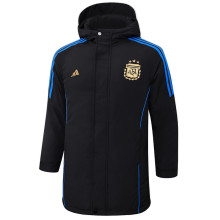 24-25 Argentina Black Windbreaker Fabric Cotton Coat #G187(金标)